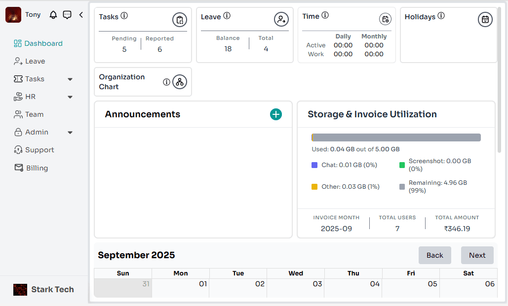 All-in-One Dashboard